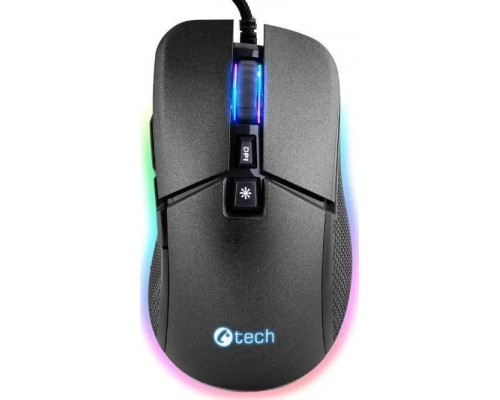 C-Tech C-TECH herní myš Dawn, casual gaming, 6400 DPI, RGB podsvícení, USB