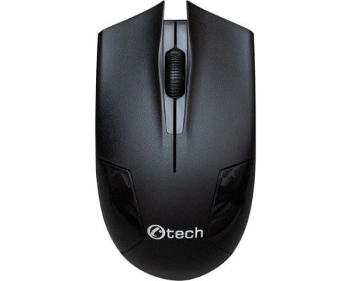 C-Tech C-TECH myš WLM-08, bezdrátová, 1200DPI, 3 tlačítka, USB nano receiver, černá