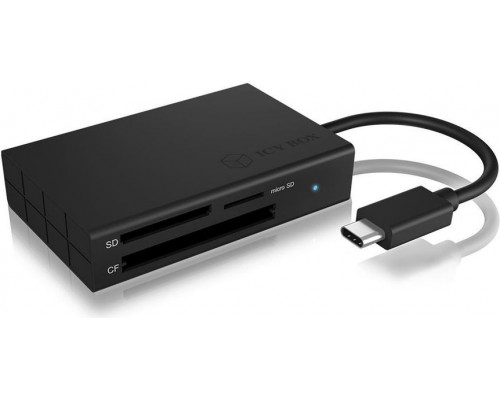 RaidSonic IcyBox Reader External USB 3.0 Type-C, CF, SD, microSD Multi Memory Card Reader (IB-CR401-C3)
