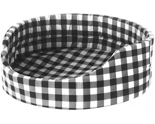 CHABA Bed Oval 4 White Check 55x47x16