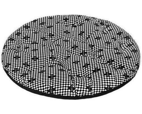 CHABA Oval cushion Standard - Black and white 3J chessboard 51x45